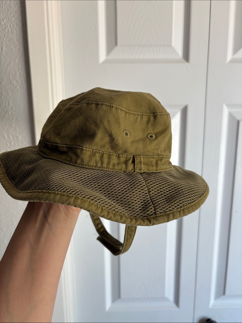 Vintage Gymboree 6-18m 100% cotton Olive Green Bucket Sun Hat